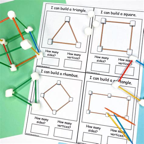 Free Printable Marshmallow And Toothpick Geometry Cards